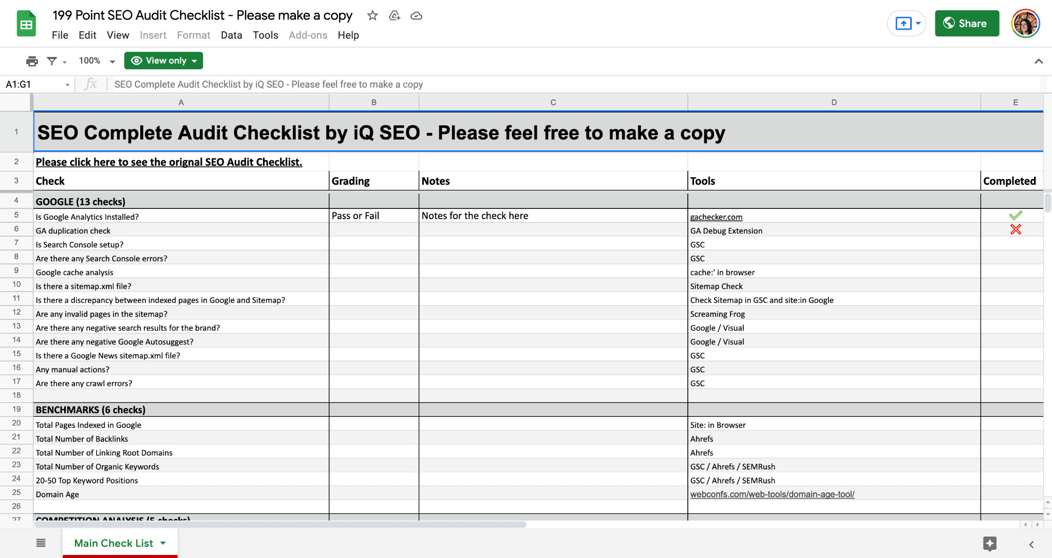 Detail Seo Template Excel Nomer 53