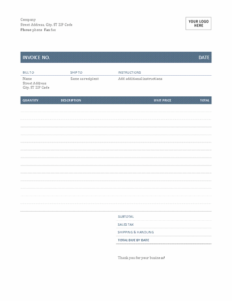 Detail Service Invoice Template Word Download Free Nomer 27