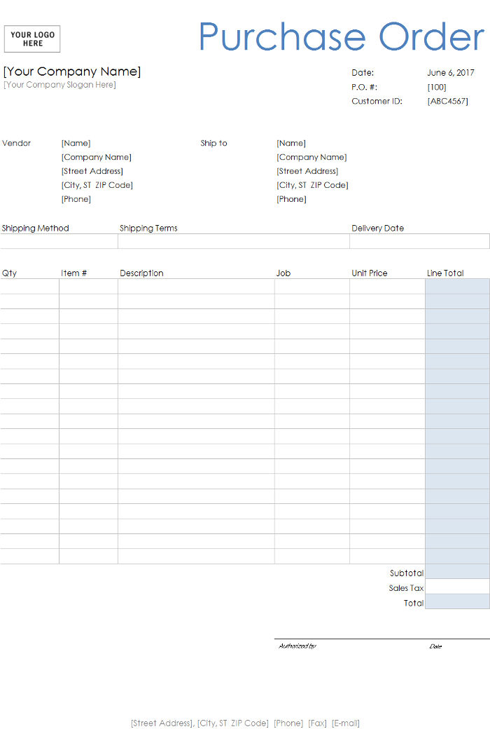 Detail Service Purchase Order Template Nomer 13