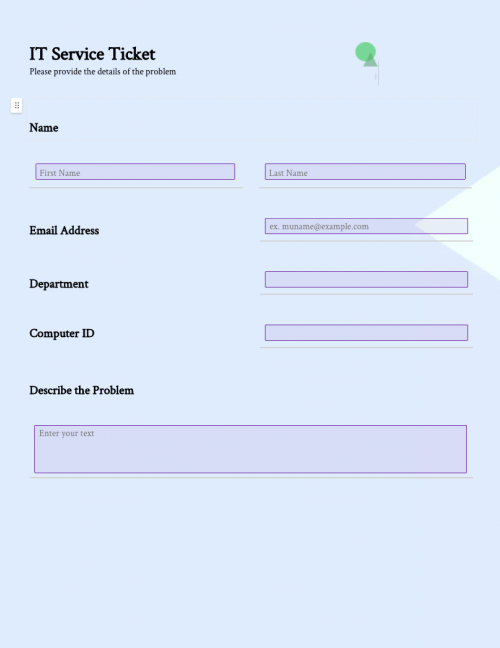 Detail Service Ticket Template Nomer 3