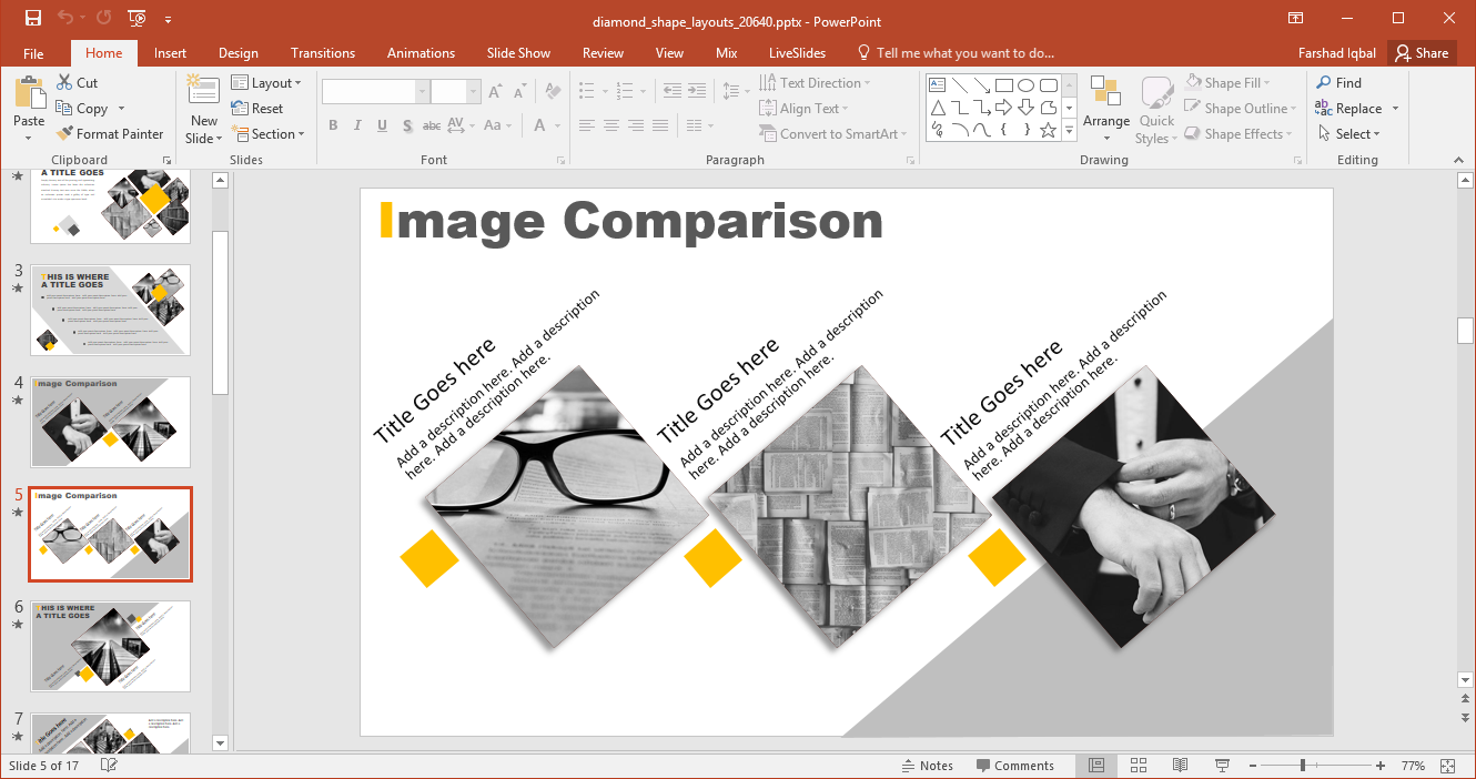 Detail Shapes Powerpoint Template Nomer 16