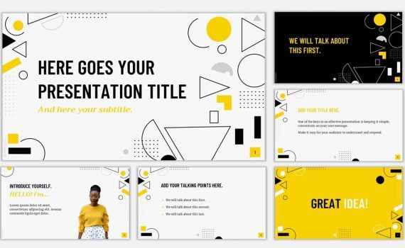 Detail Shapes Powerpoint Template Nomer 42