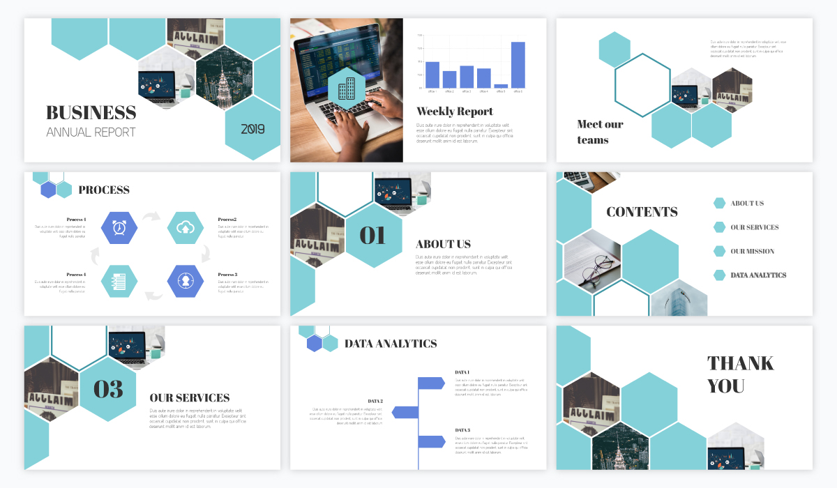 Detail Shapes Powerpoint Template Nomer 48