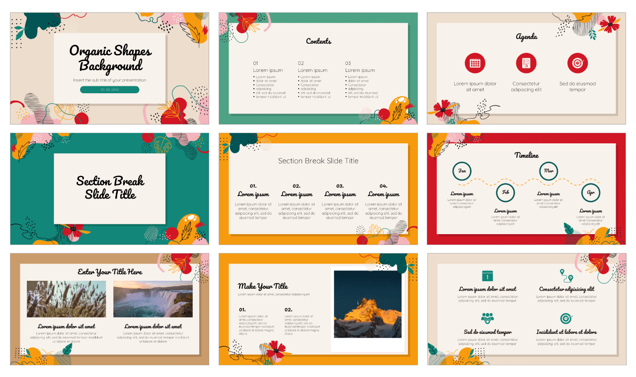 Detail Shapes Powerpoint Template Nomer 52