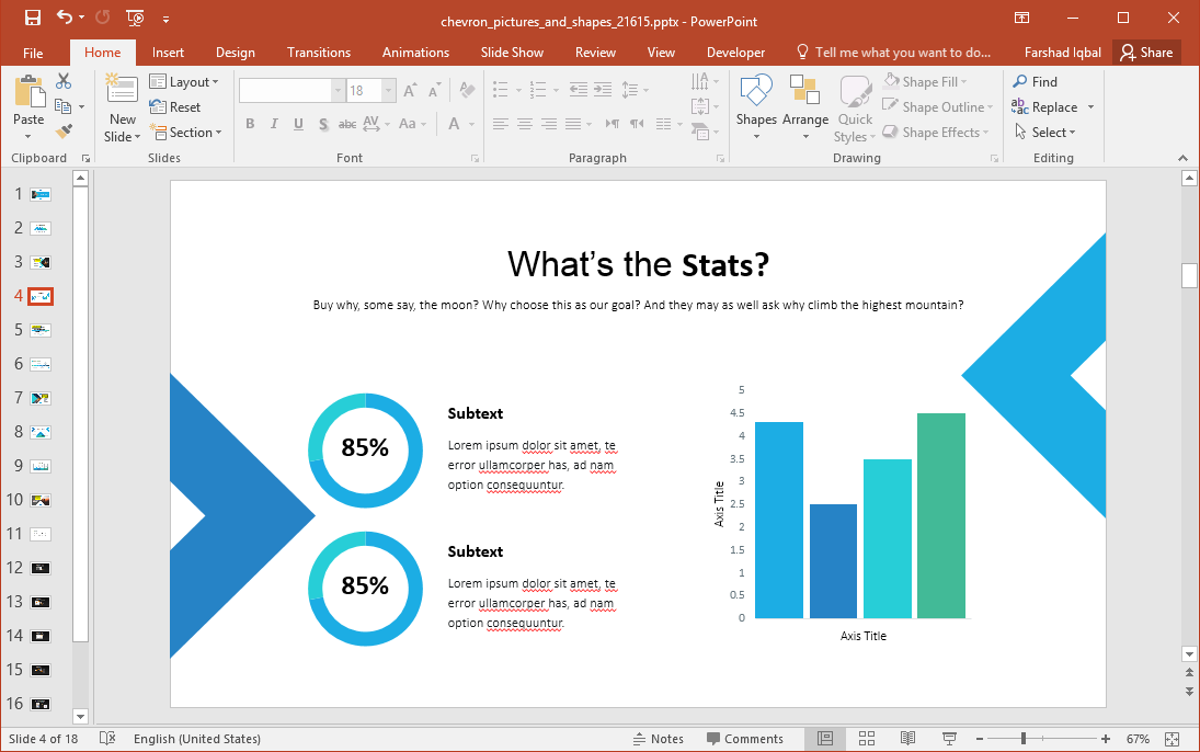 Detail Shapes Powerpoint Template Nomer 53