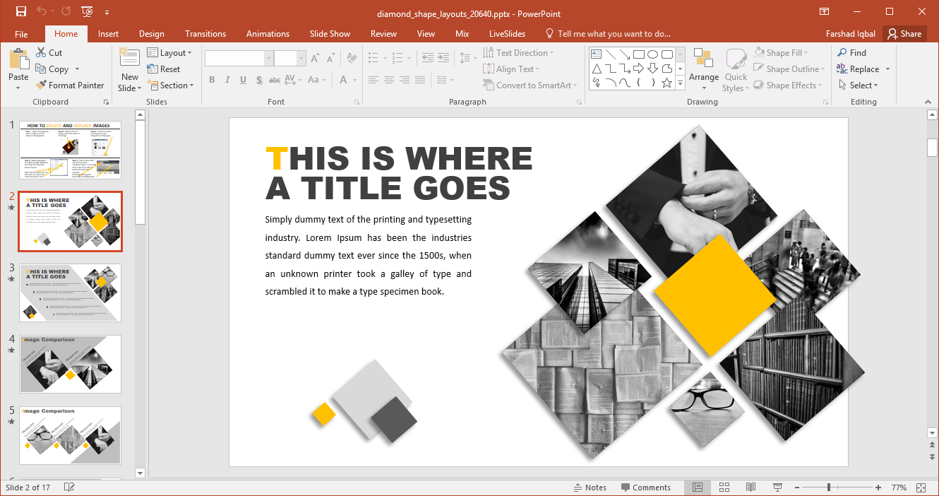 Detail Shapes Powerpoint Template Nomer 7