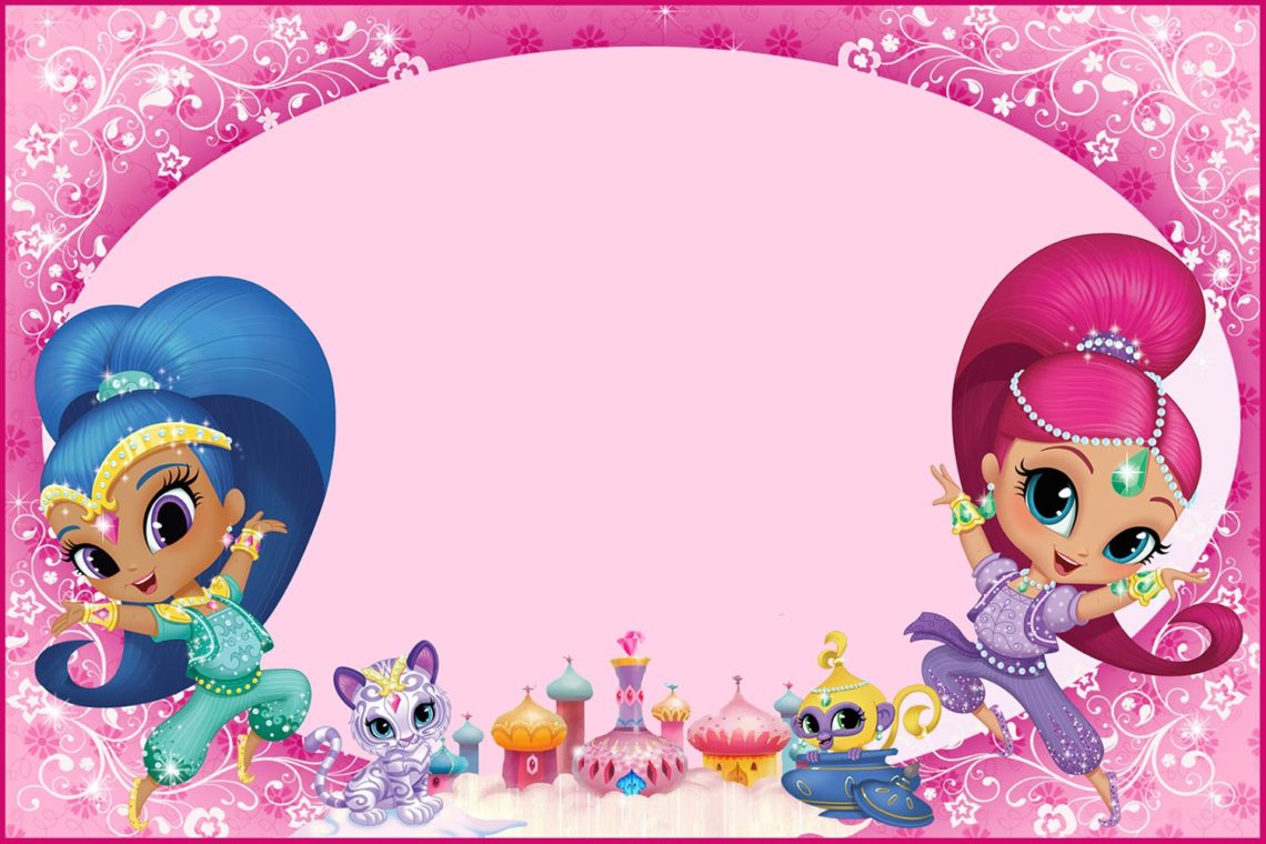 Detail Shimmer And Shine Birthday Card Template Nomer 2