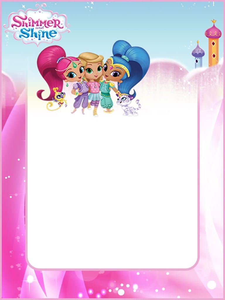 Detail Shimmer And Shine Birthday Card Template Nomer 11