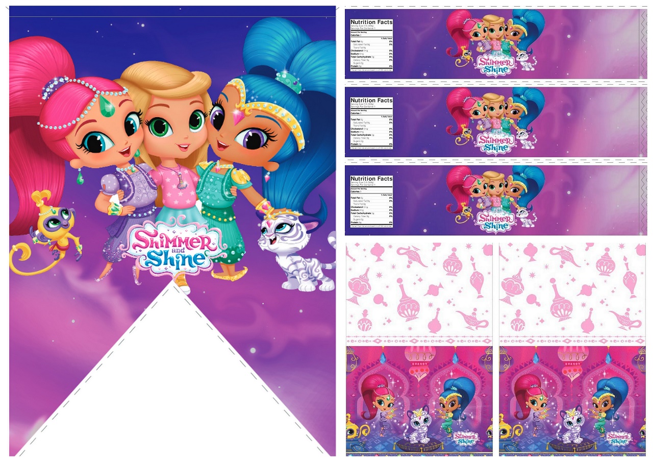 Detail Shimmer And Shine Birthday Card Template Nomer 21