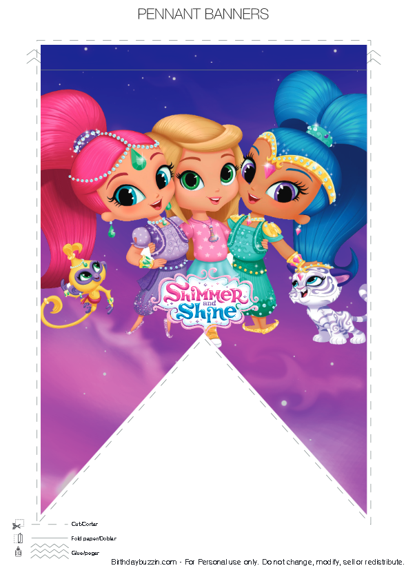 Detail Shimmer And Shine Birthday Card Template Nomer 25