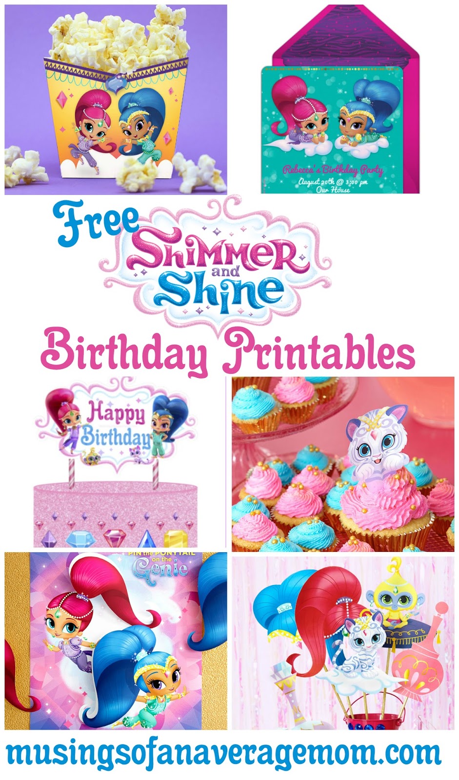 Detail Shimmer And Shine Birthday Card Template Nomer 30