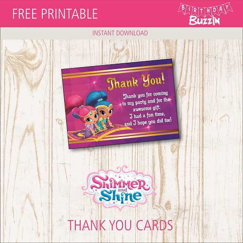 Detail Shimmer And Shine Birthday Card Template Nomer 37