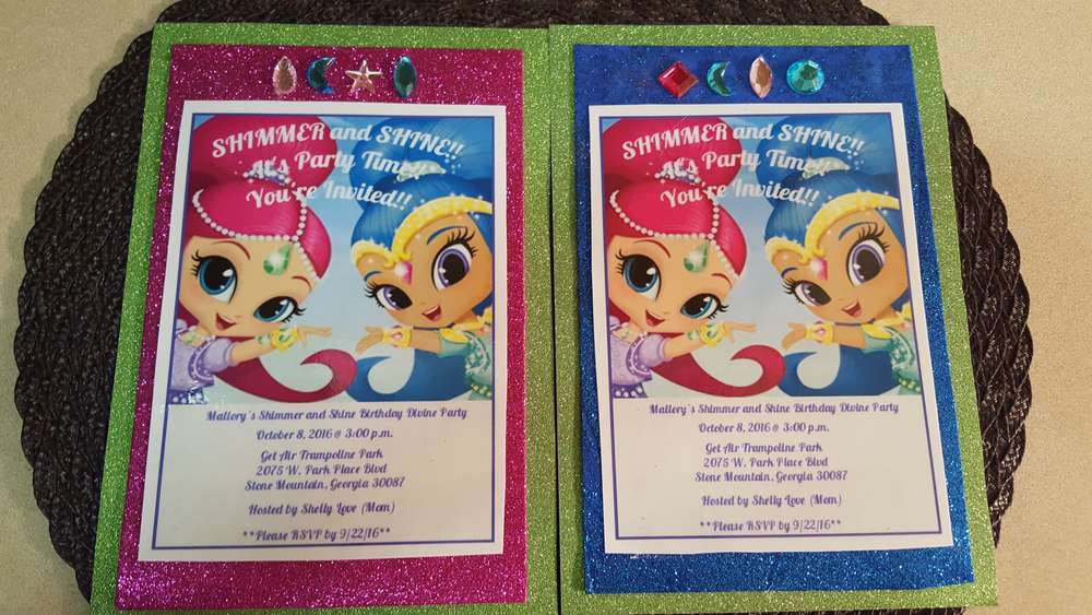 Detail Shimmer And Shine Birthday Card Template Nomer 46