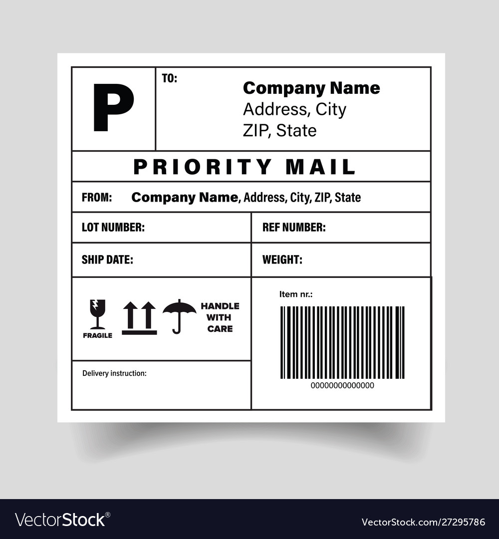 Detail Shipping Address Label Template Nomer 14