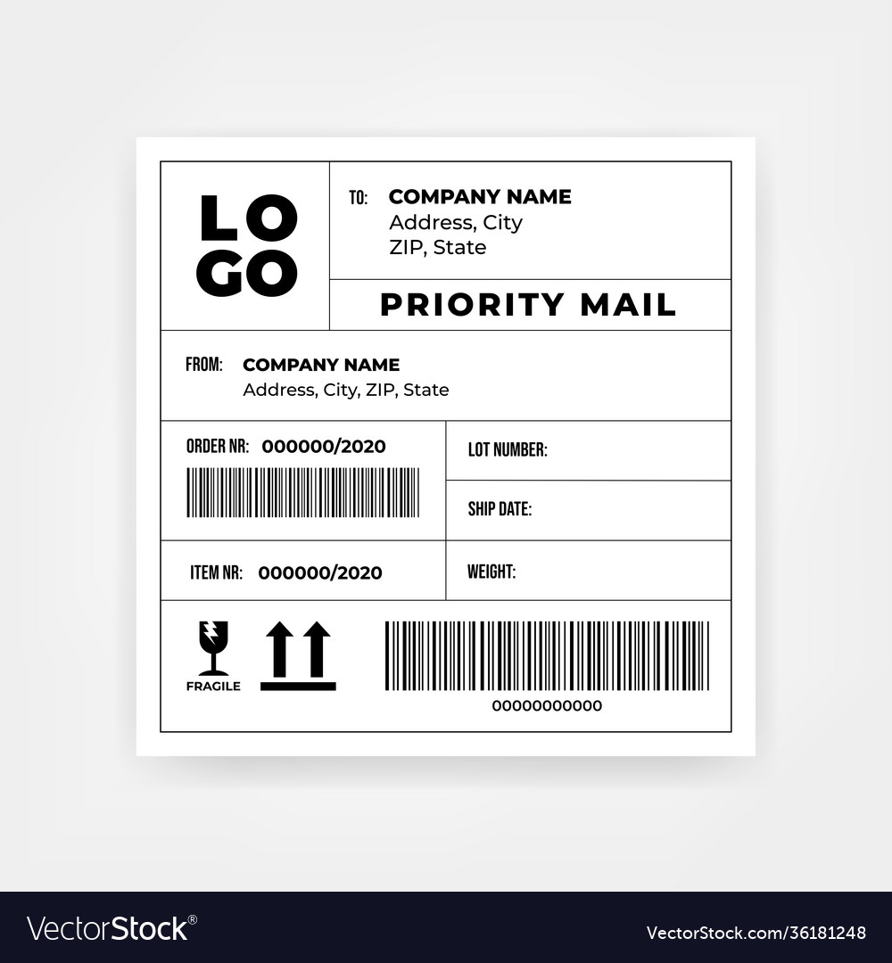 Detail Shipping Address Label Template Nomer 17