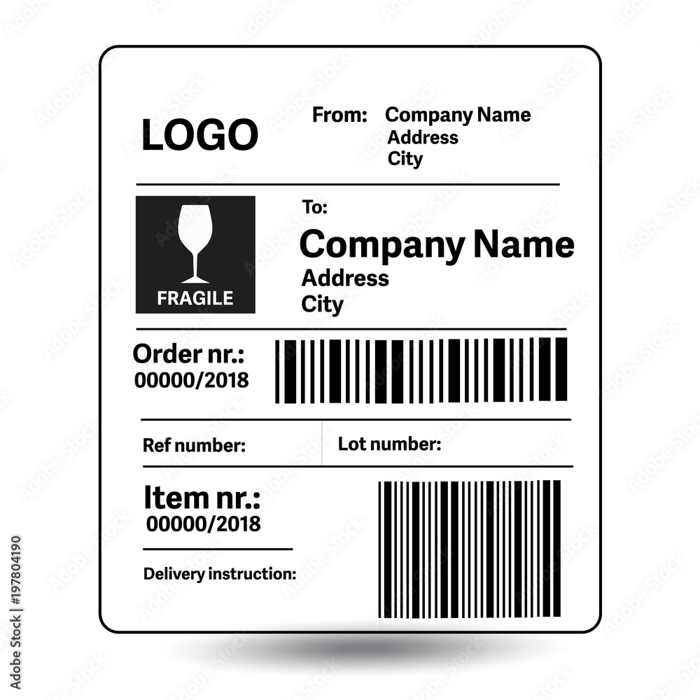 Detail Shipping Address Label Template Nomer 21