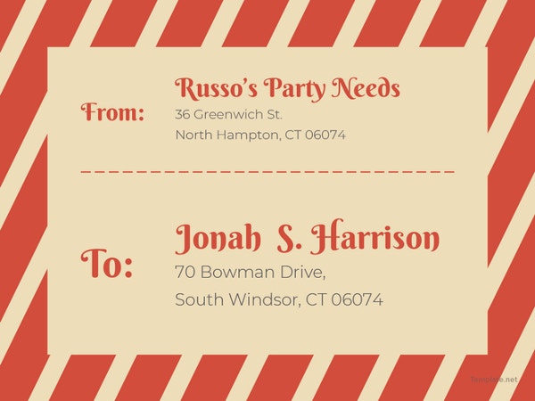 Detail Shipping Address Label Template Nomer 35