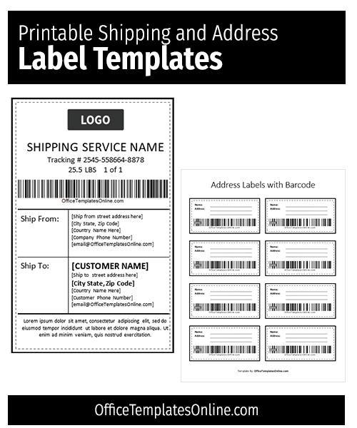 Detail Shipping Address Label Template Nomer 5