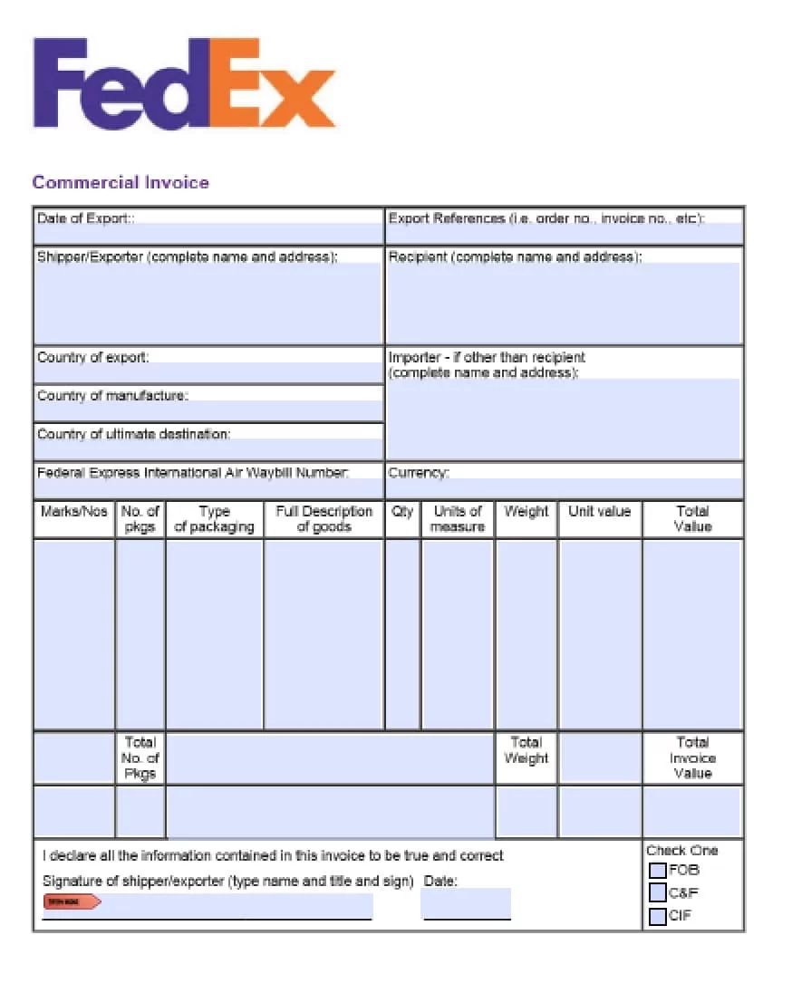 Detail Shipping Invoice Template Nomer 15