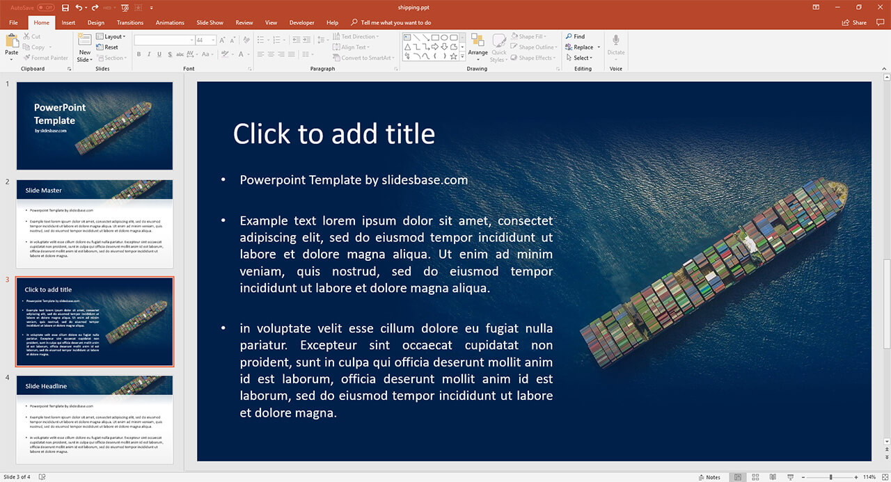 Detail Shipping Presentation Template Nomer 13