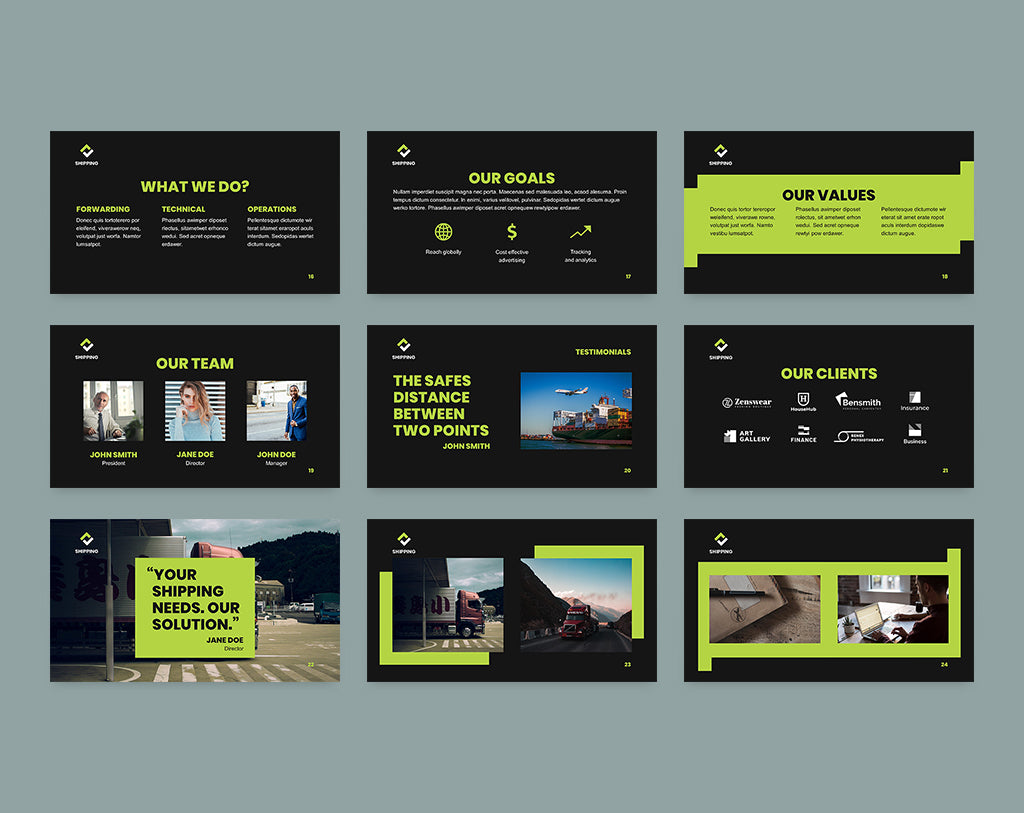 Detail Shipping Presentation Template Nomer 53