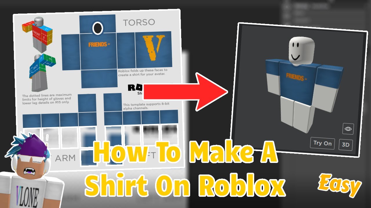 Detail Shirt Roblox Template Nomer 34