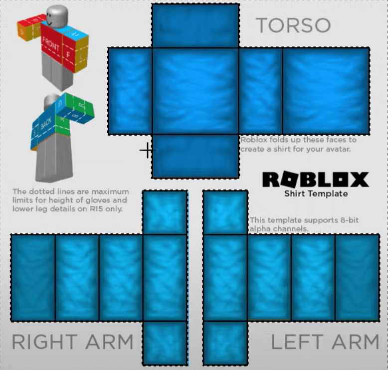 Detail Shirt Roblox Template Nomer 5