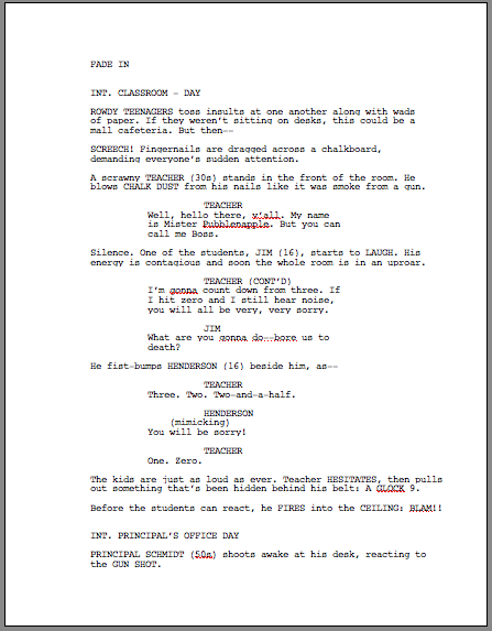 Detail Short Film Screenplay Template Nomer 17