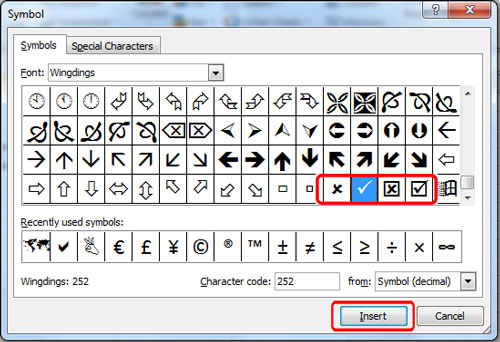 Detail Simbol Ceklis Di Excel Nomer 12