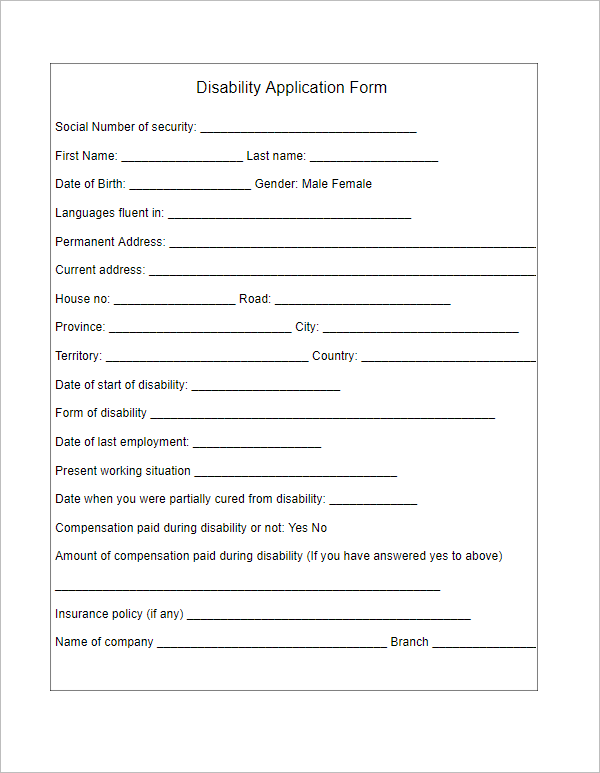 Detail Simple Application Form Template Nomer 12