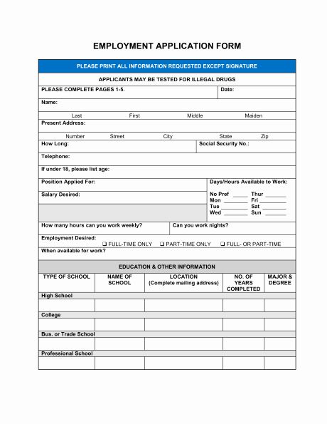 Detail Simple Application Form Template Nomer 16