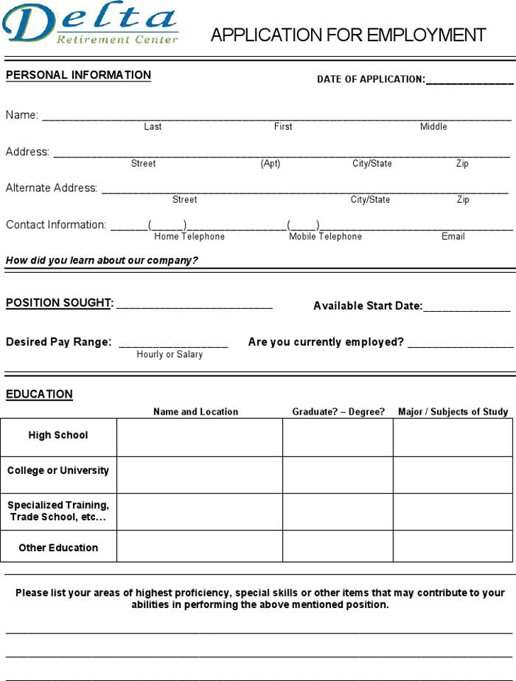 Detail Simple Application Form Template Nomer 19