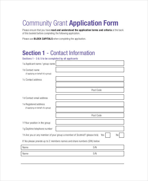 Detail Simple Application Form Template Nomer 20