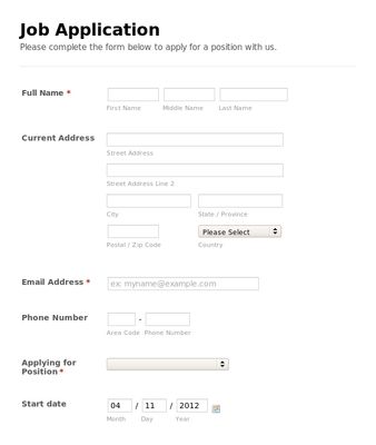 Detail Simple Application Form Template Nomer 28