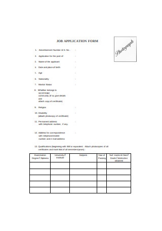 Detail Simple Application Form Template Nomer 37