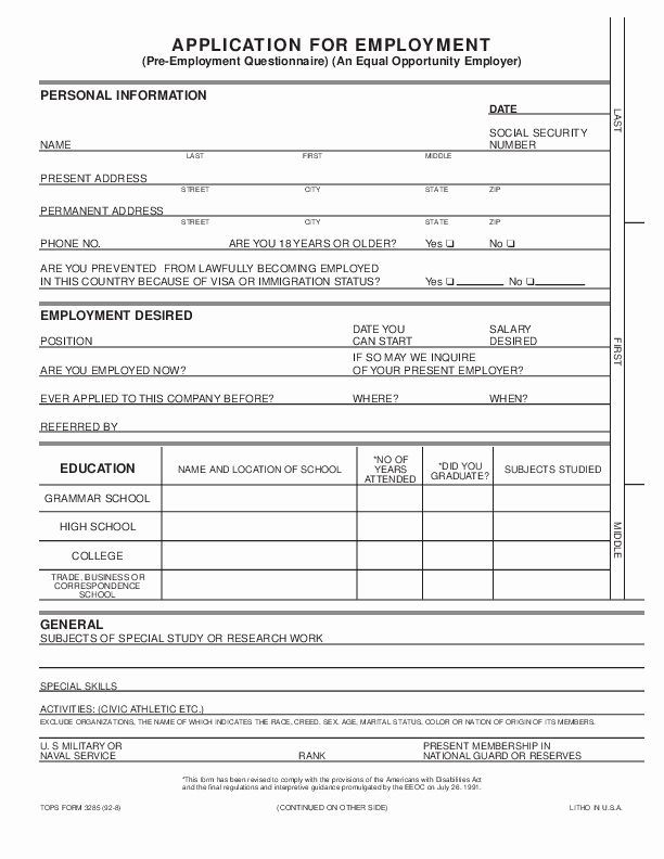 Detail Simple Application Form Template Nomer 43