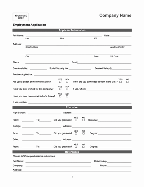 Detail Simple Application Form Template Nomer 8