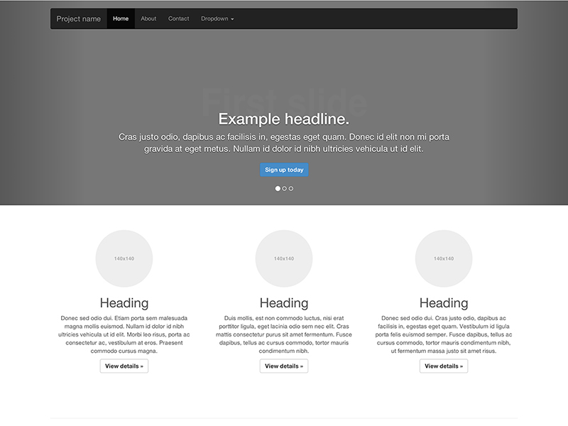 Detail Simple Bootstrap Template Nomer 14
