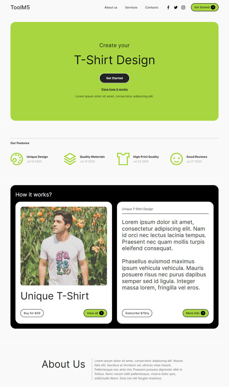 Detail Simple Bootstrap Template Nomer 47