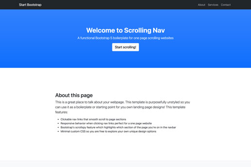 Detail Simple Bootstrap Template Nomer 10