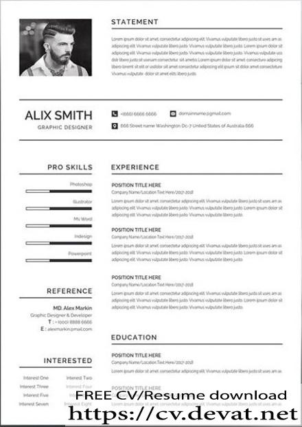 Detail Simple Cv Template Nomer 15