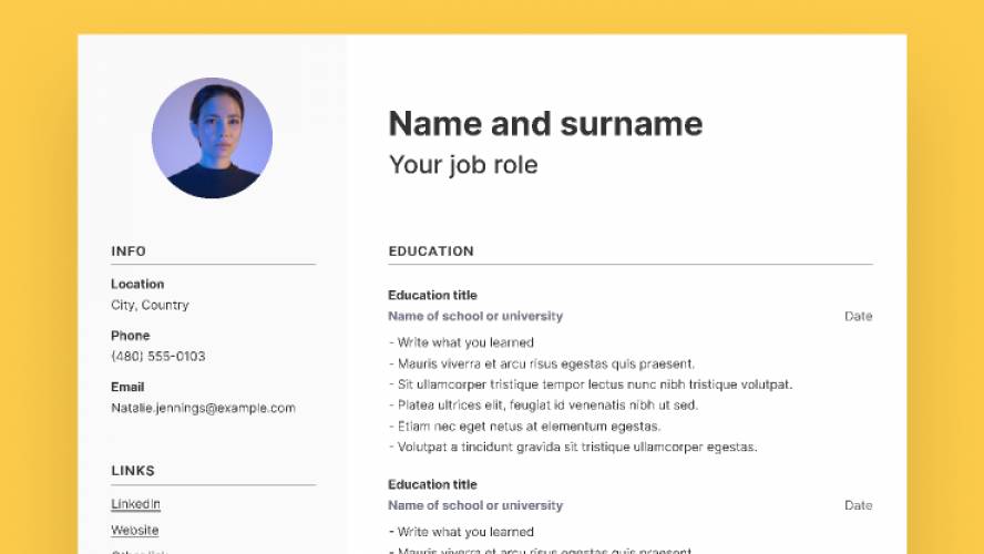 Detail Simple Cv Template Nomer 16