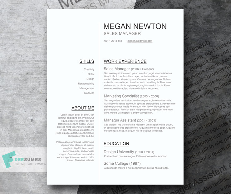 Detail Simple Cv Template Nomer 21