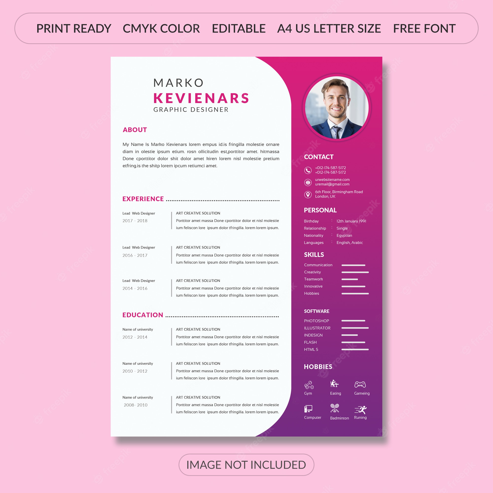 Detail Simple Cv Template Nomer 22