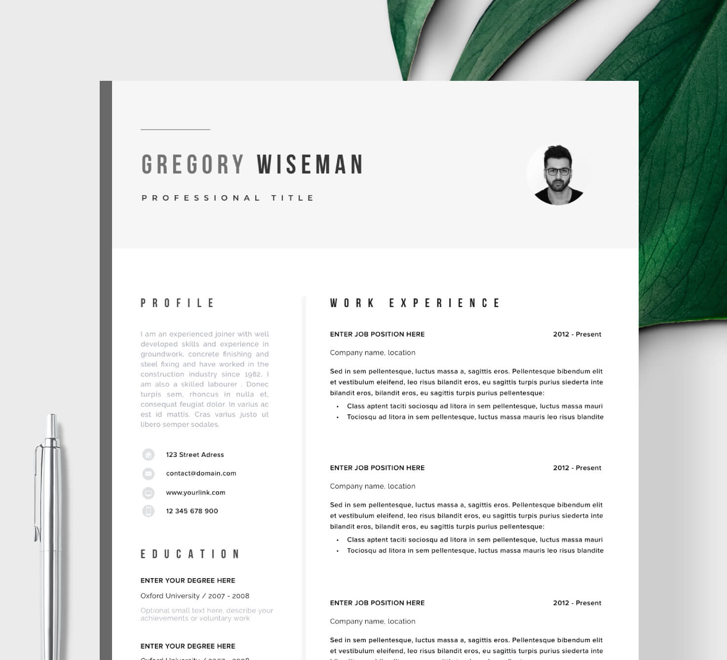 Detail Simple Cv Template Nomer 30