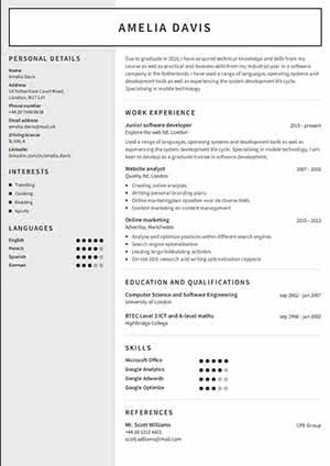 Detail Simple Cv Template Nomer 5