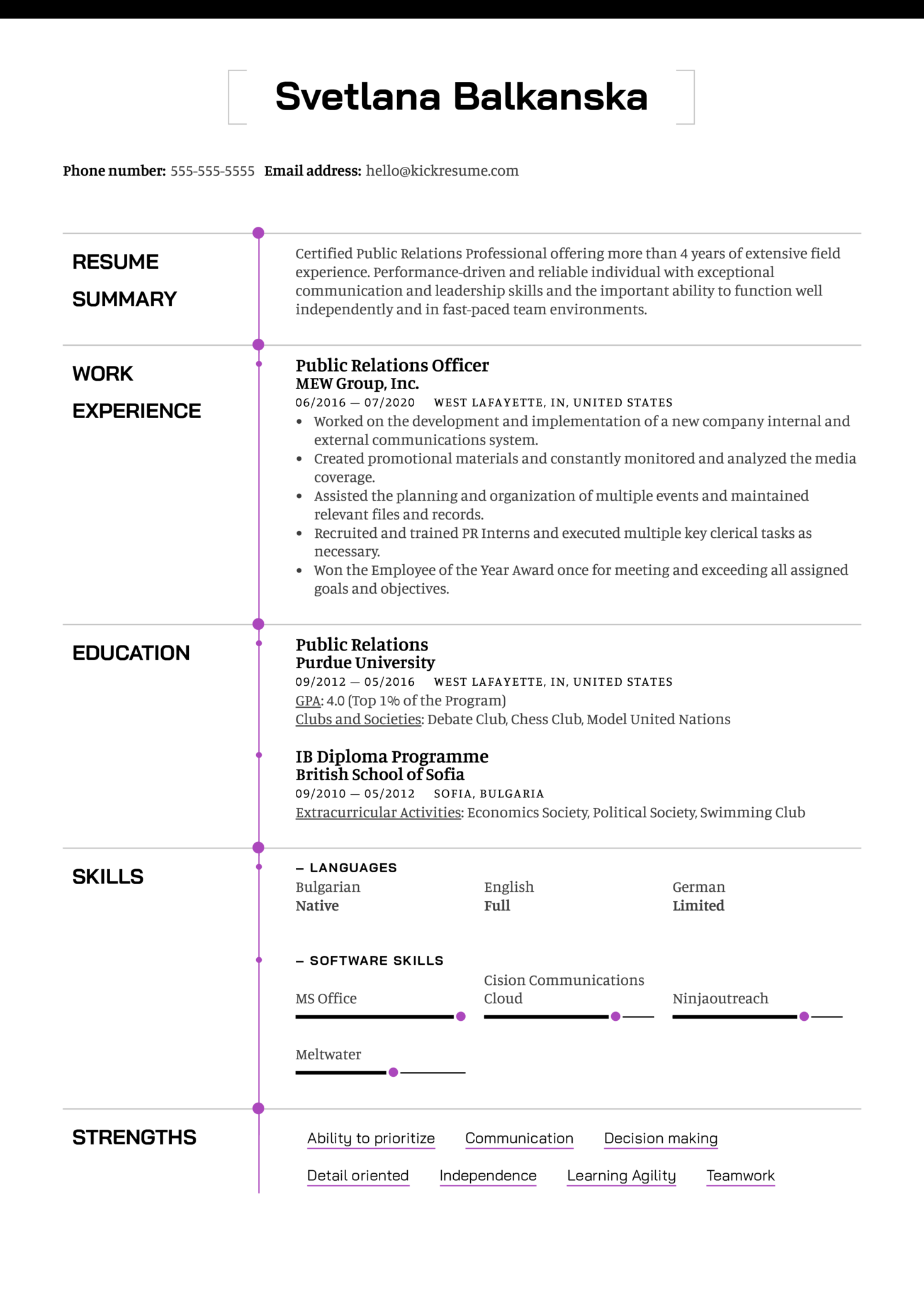 Detail Simple Cv Template Nomer 6