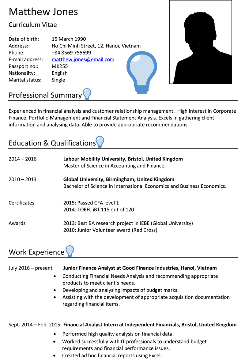 Detail Simple Cv Template Nomer 49