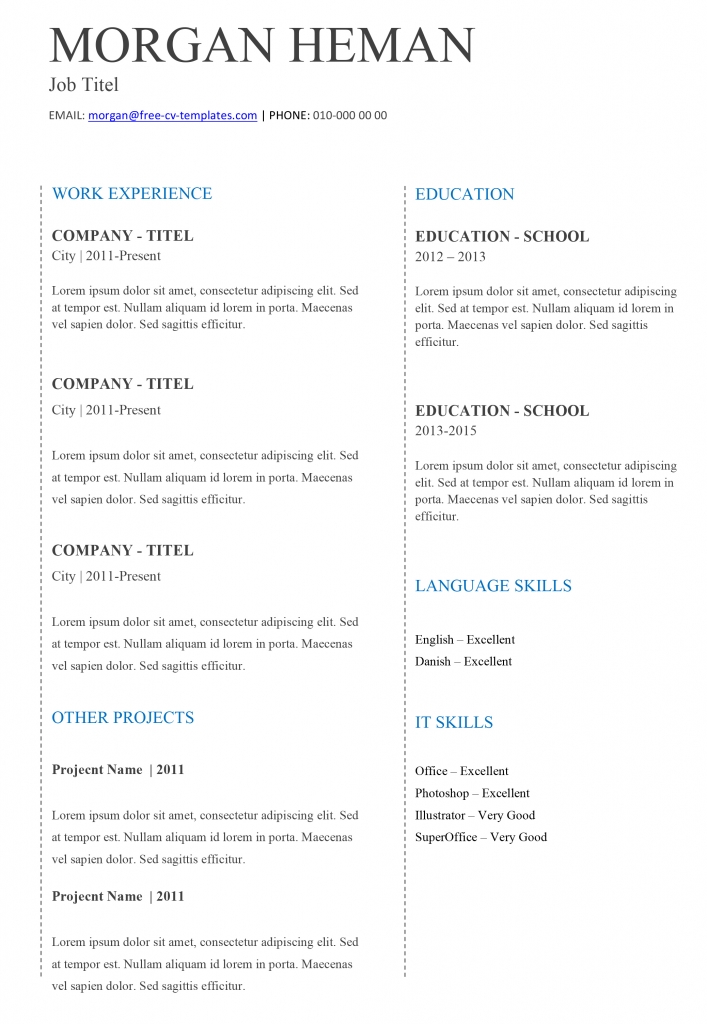 Detail Simple Cv Template Nomer 7