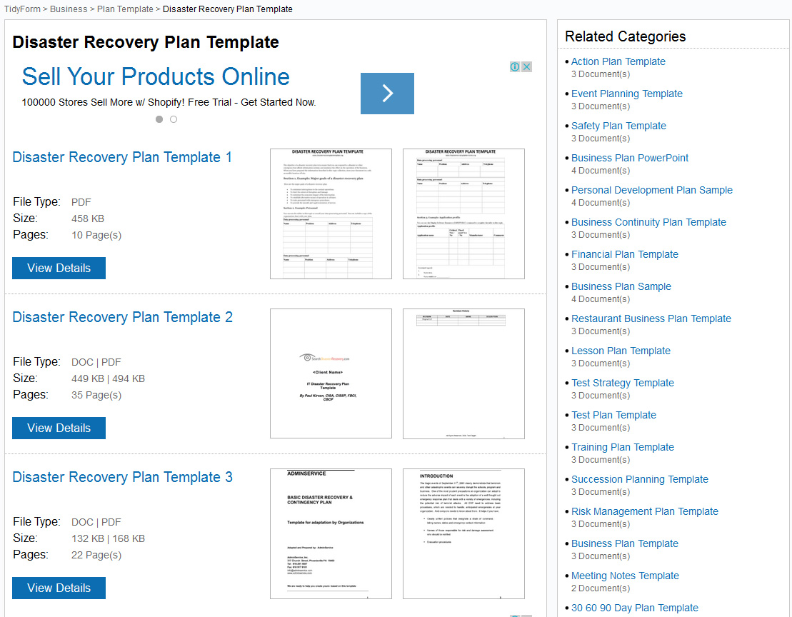 Detail Simple Disaster Recovery Plan Template Nomer 25